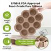 Chai Latte Silicone 2oz Baby Food Freezer Tray with Lid made by KeaBabies Chai Latte Silicone 2oz Baby Food Freezer Tray with Lid made by KeaBabies