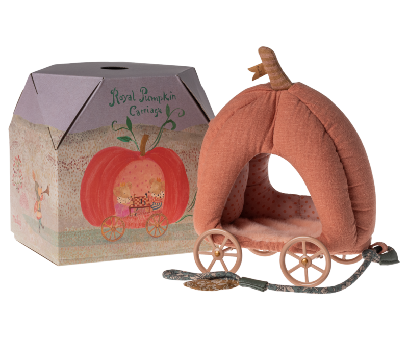 Pumpkin Carriage For Mouse made by Maileg
