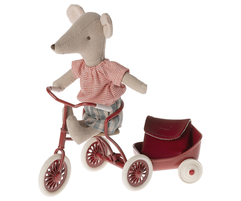 Big Sister Tricycle Mouse In Red from Maileg