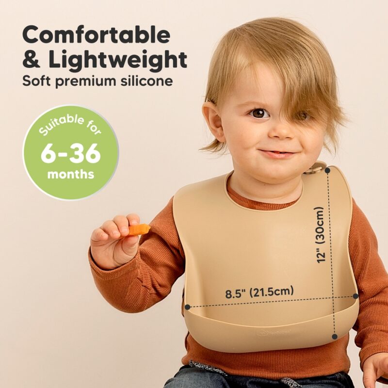 Terracotta Silicone Bibs made by KeaBabies