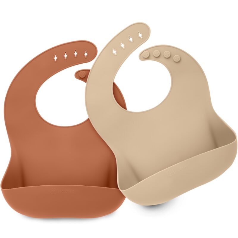 KeaBabies Terracotta Silicone Bibs