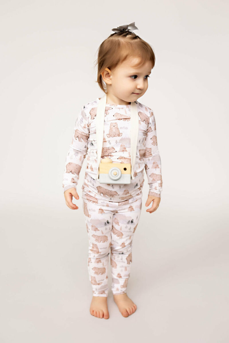 Butterscotch Babies Mountain Bears Bamboo Viscose Two-Piece Pajama Set