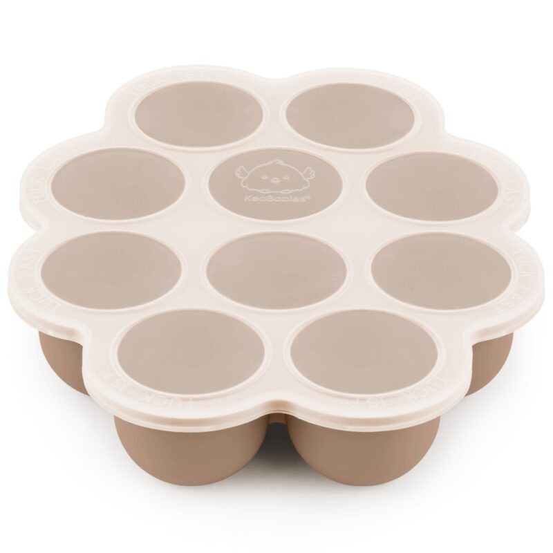 KeaBabies Chai Latte Silicone 2oz Baby Food Freezer Tray with Lid KeaBabies Chai Latte Silicone 2oz Baby Food Freezer Tray with Lid