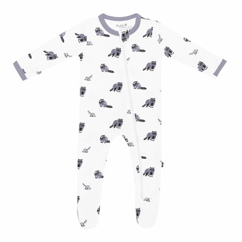 Zippered Footie in Raccoon from Kyte BABY