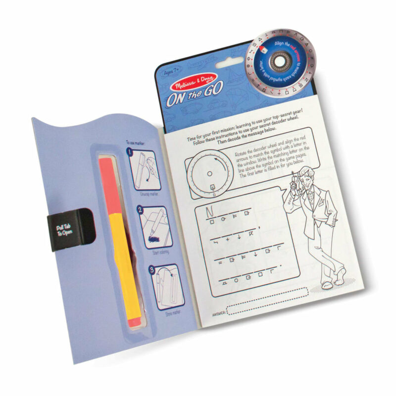 Secret Decoder Game Book On the Go Travel Activity Book made by Melissa & Doug