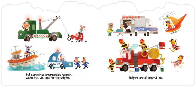 Here Come the Helpers Board Book made by