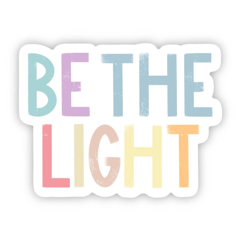 Big Moods Be The Light Positivity Lettering Sticker