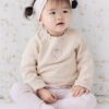 Jamie Kay Audrey Knitted Jumper In Oatmeal Marle