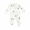 Angel Dear Bear and Bunny Adventures Bamboo Viscose Zipper Footie
