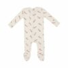 Candy Canes Rib Bamboo Viscose Zipper Footie