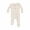 Angel Dear Candy Canes Rib Bamboo Viscose Zipper Footie