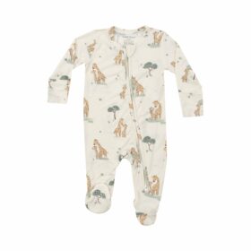 Angel Dear Giraffe Families Bamboo Viscose Zipper Footie