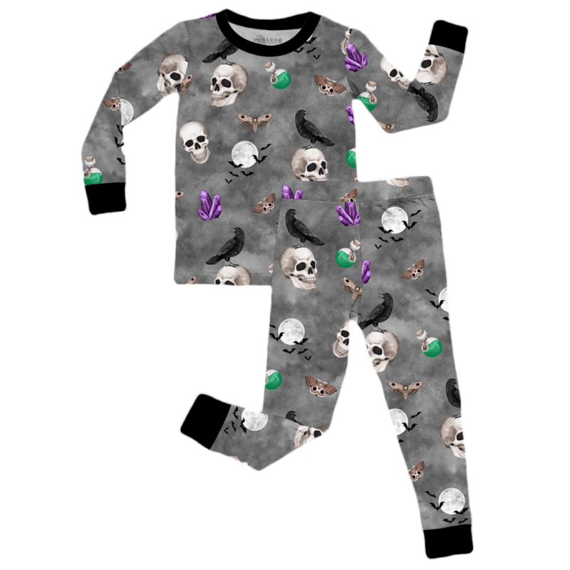 Hanlyn Collective You Put A Spell On Me Kids Bamboo Two Piece Lounge Set Halloween