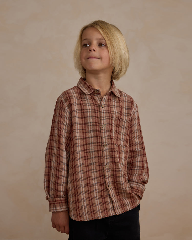 Rylee + Cru Collared Long Sleeve Shirt in Autumn Plaid