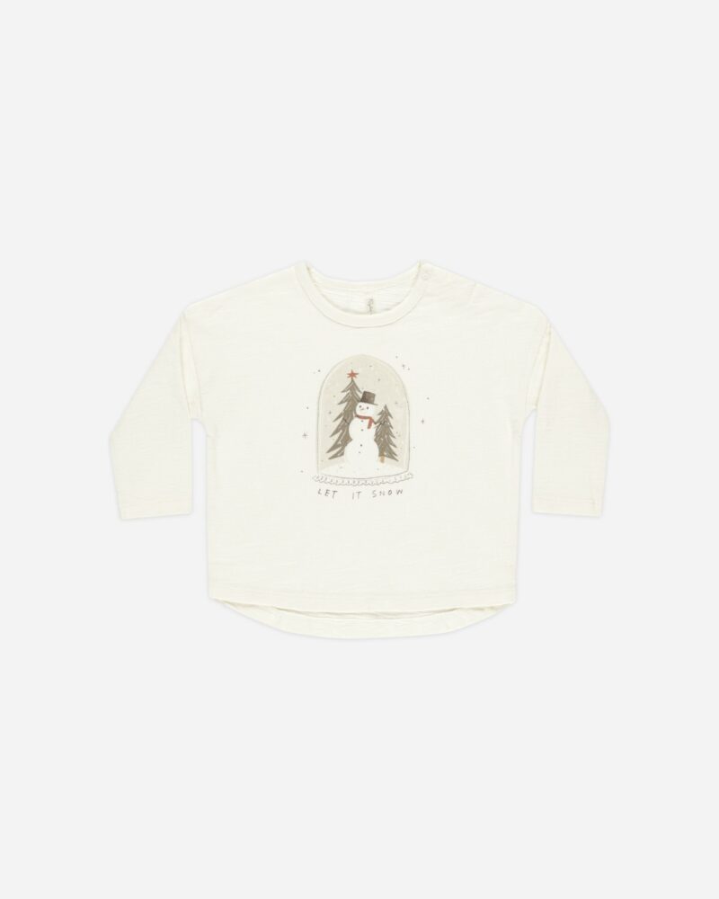 Long Sleeve Tee in Let It Snow from Rylee + Cru