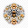 Flowers And Bee Clear Sticker from Big Moods