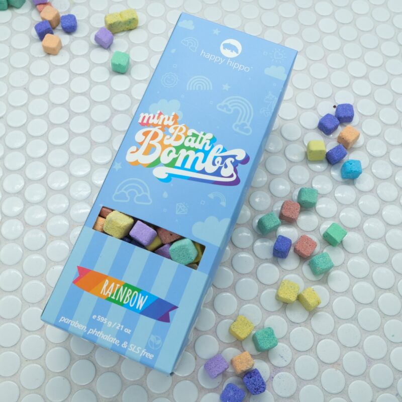 Happy Hippo Bath Rainbow Mini Bubble Bombs Box