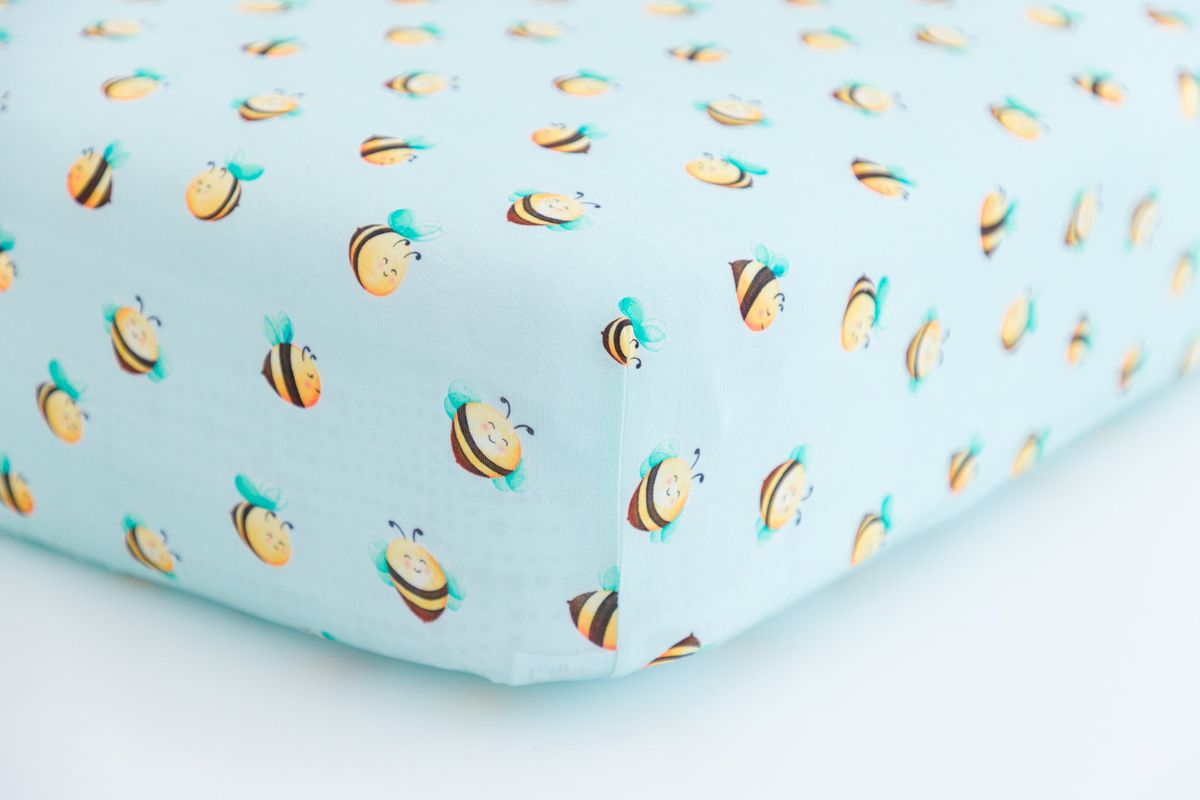 Birdie Bean Bumble Bee Bamboo Viscose Crib Sheet