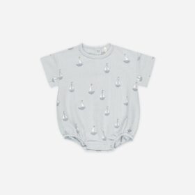 Quincy Mae Relaxed Short Sleeve Bubble Romper In Sailboats