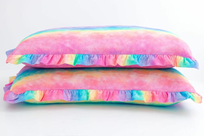 Jemma Bamboo Viscose Ruffle Zipper Pillowcase made by Birdie Bean