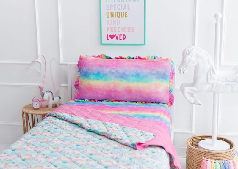 Jemma Bamboo Viscose Ruffle Zipper Pillowcase from Birdie Bean