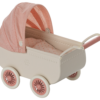 Mouse Pram In Coral made by Maileg