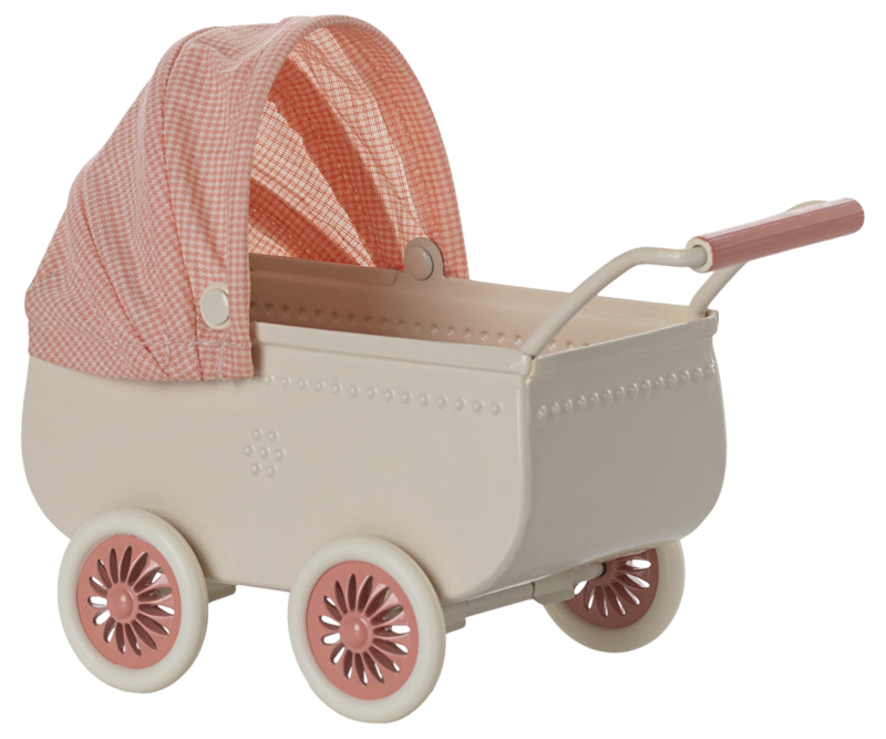 Maileg Mouse Pram In Coral