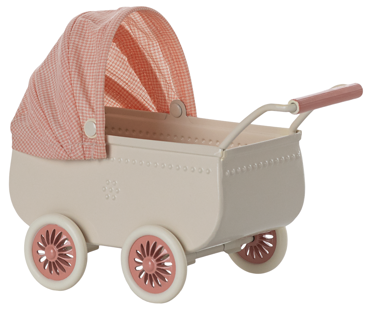 Maileg Mouse Pram In Coral