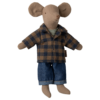 Maileg Dad Mouse In Light Brown