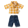 Maileg Dad Mouse Yellow Checked Shirt and Pants