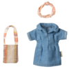 Maileg Mum Mouse Denim Dress and Bag