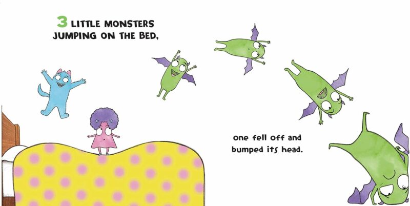 Five Little Monsters Jumping on the Bed Children's Books