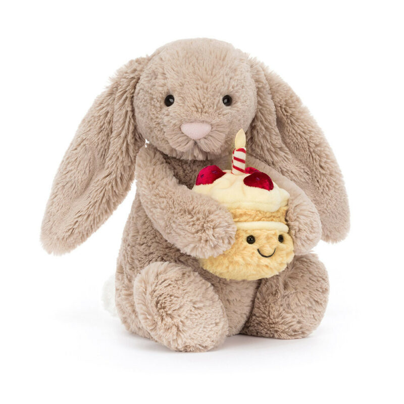 Jellycat Bashful Beige Bunny Birthday Cake