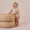 Quincy Mae Pointelle Knit Romper In Natural