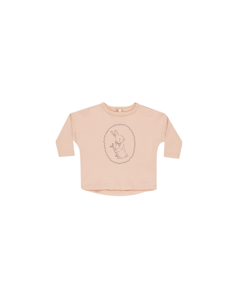 Long Sleeve Tee In Bunny from Quincy Mae