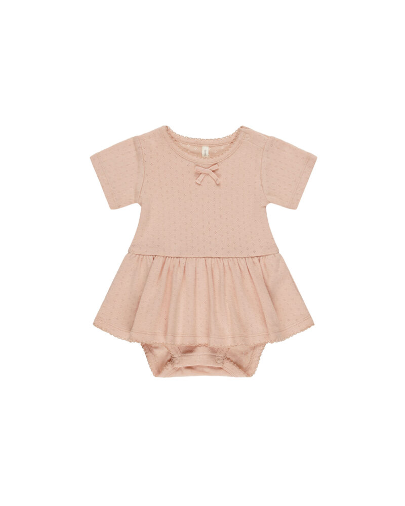 Pointelle Skirted Bodysuit In Melon