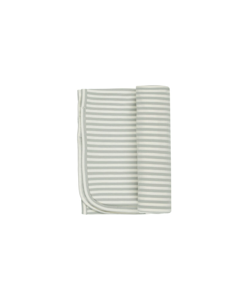 Swaddle In Sage Stripe from Quincy Mae