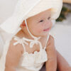 Rylee & Cru Floppy Sun Hat In Ivory