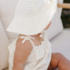 Floppy Sun Hat In Ivory from Rylee & Cru