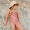 Rylee & Cru Rouched One-Piece In Red Floral
