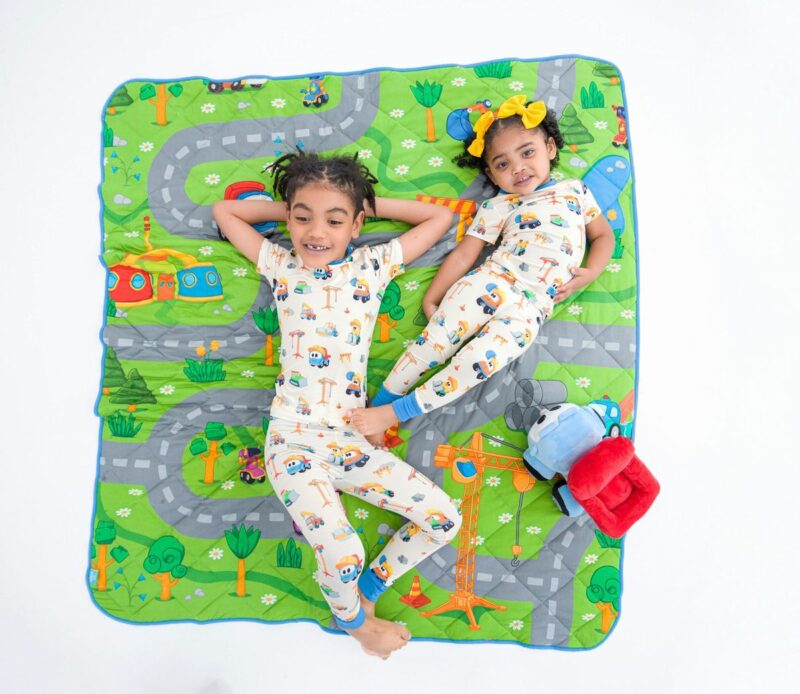 Leo The Truck Construction Buddies Bamboo Viscose Toddler Birdie Quilt made by Birdie Bean