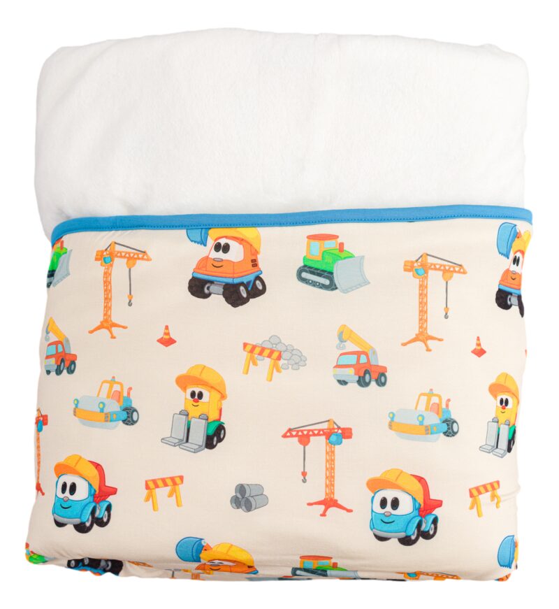 Birdie Bean Leo The Truck Construction Buddies Bamboo Viscose Plush Toddler Birdie Blanket