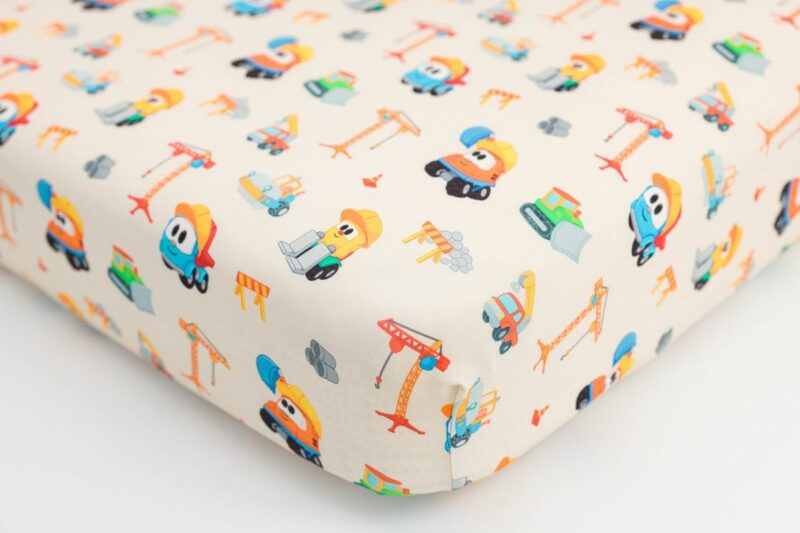 Leo The Truck Construction Buddies Bamboo Viscose Crib Sheet from Birdie Bean