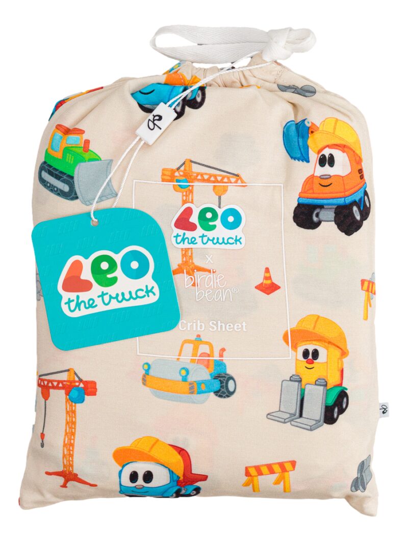 Birdie Bean Leo The Truck Construction Buddies Bamboo Viscose Crib Sheet
