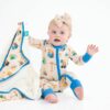 Leo The Truck Construction Buddies Bamboo Viscose Plush Stroller Blanket from Birdie Bean