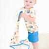Leo The Truck Construction Buddies Bamboo Viscose Plush Stroller Blanket made by Birdie Bean