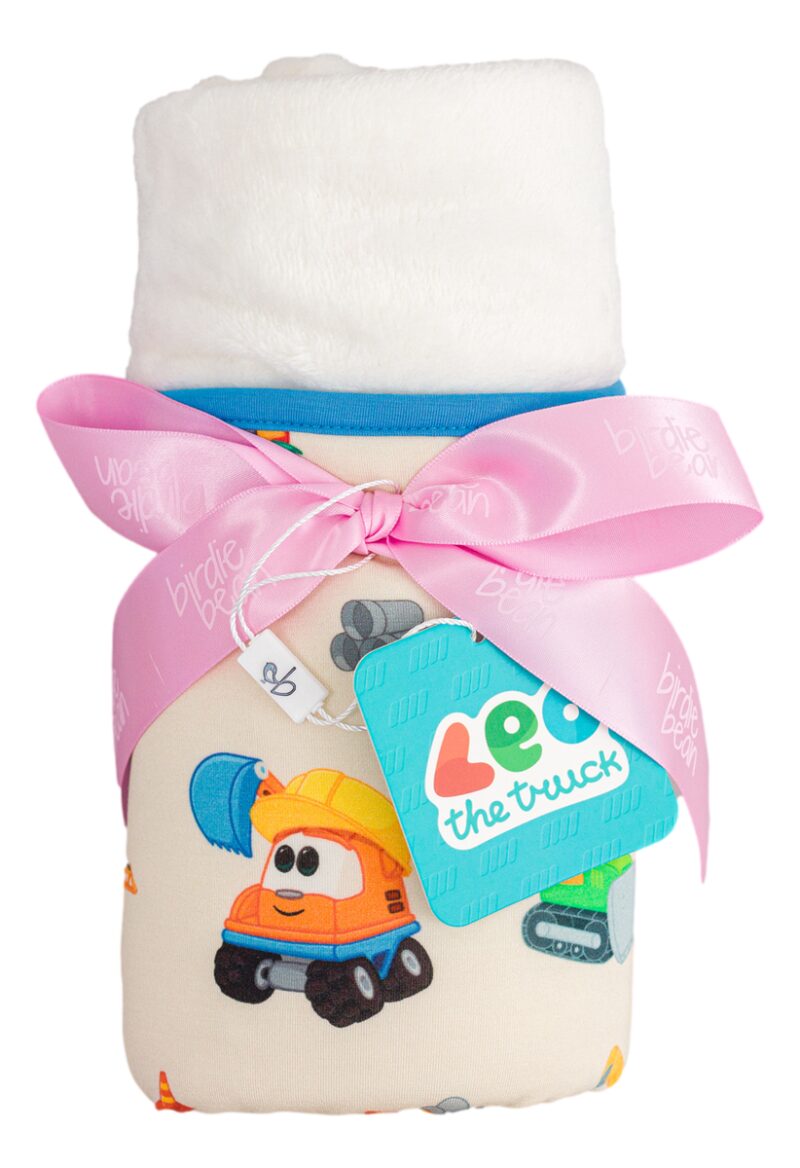 Birdie Bean Leo The Truck Construction Buddies Bamboo Viscose Plush Stroller Blanket