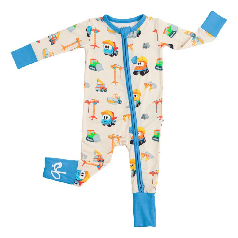 Leo The Truck Construction Buddies Bamboo Viscose Convertible Romper available at Blossom