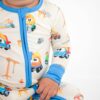 Leo The Truck Construction Buddies Bamboo Viscose Convertible Romper