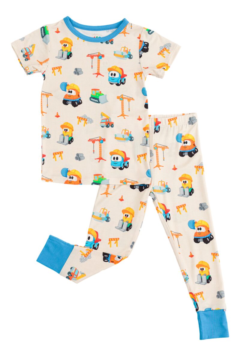 Leo The Truck Construction Buddies Bamboo Viscose Short Sleeve Pajama Set